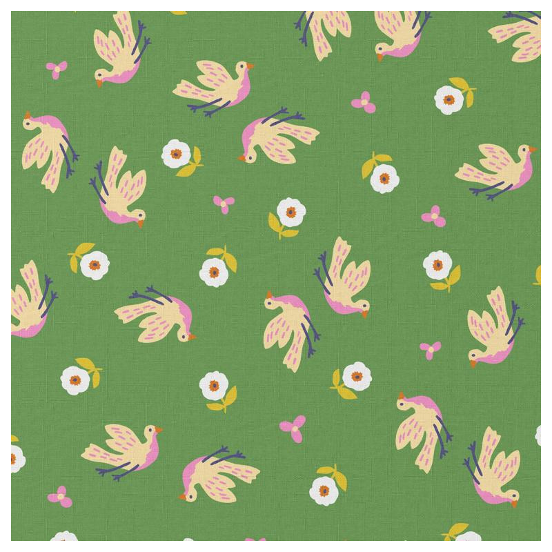 Printed Cotton SUGGY Nettle / Vivid Multicolored